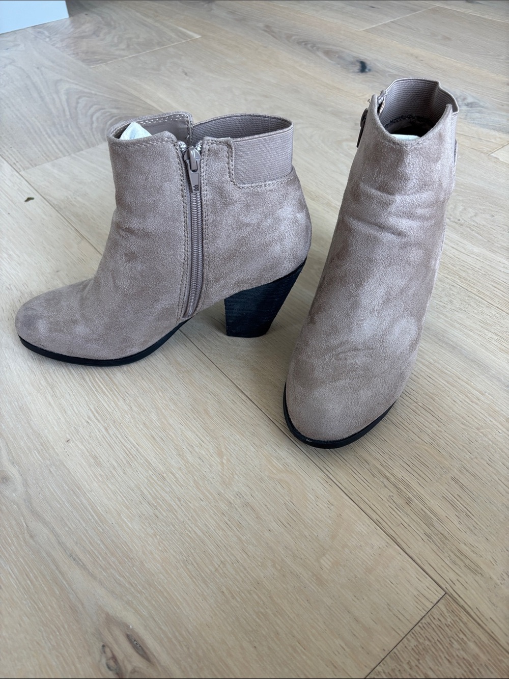 Mix No. 6 Acosa Tan Suede Heeled Ankle Boots